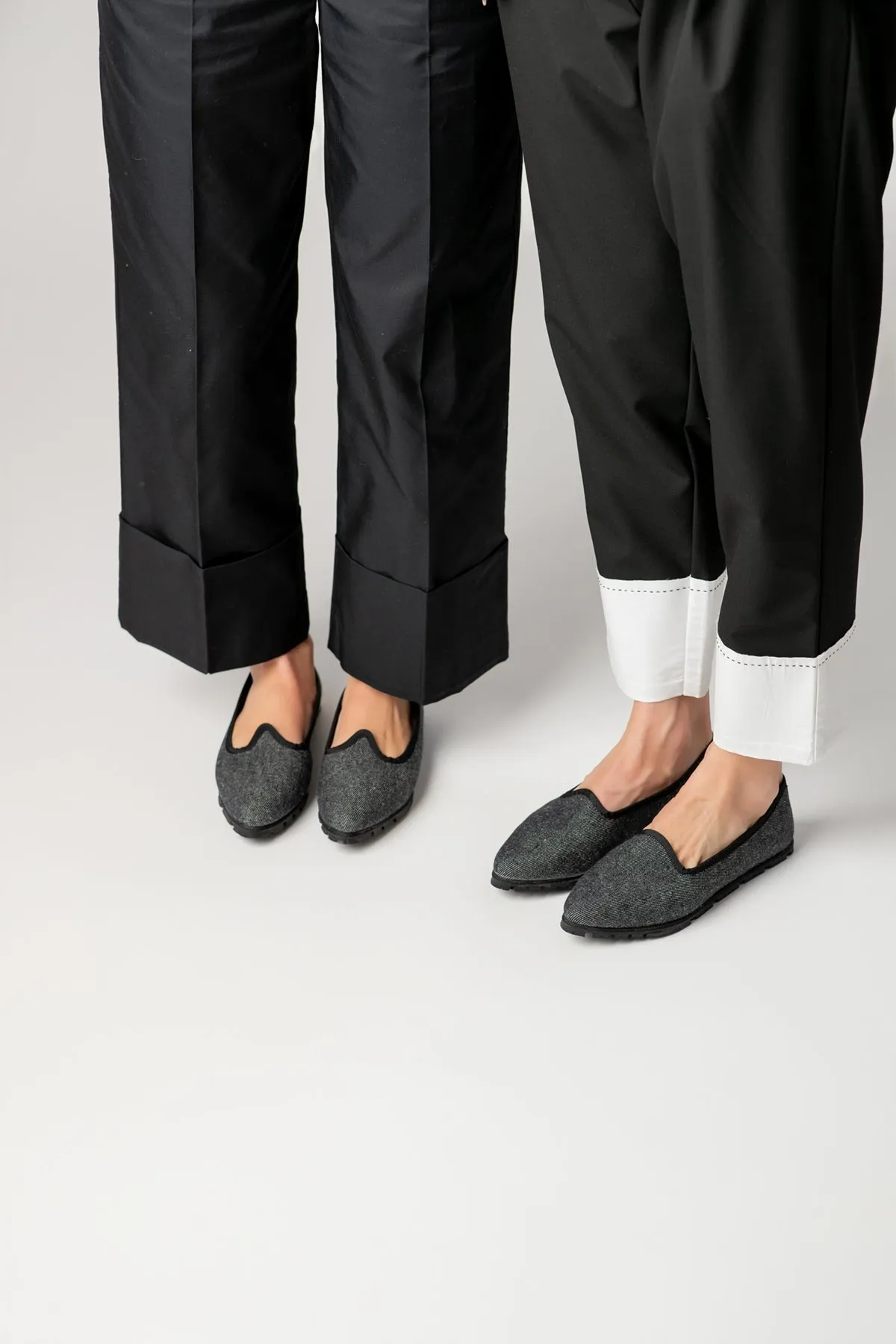 Slippers Denim Negro Plus