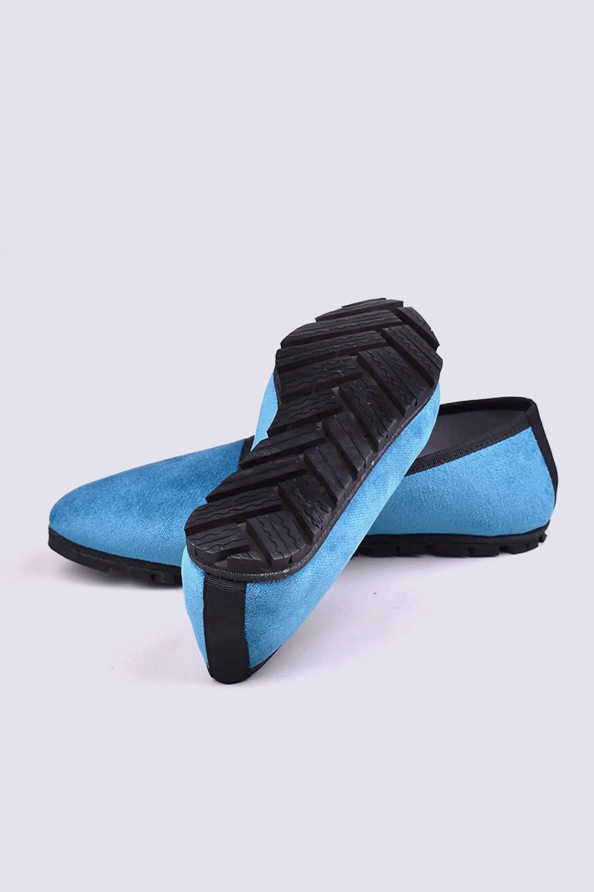 Slippers Terciopelo Azul Francia Plus