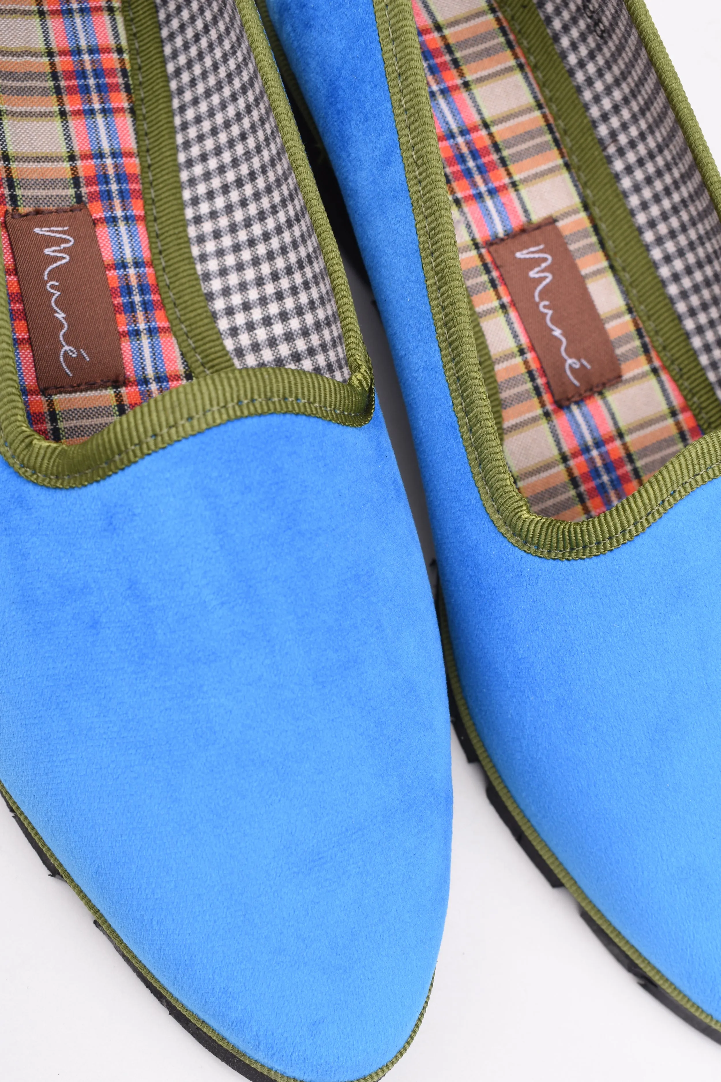 Slippers Terciopelo Azulón