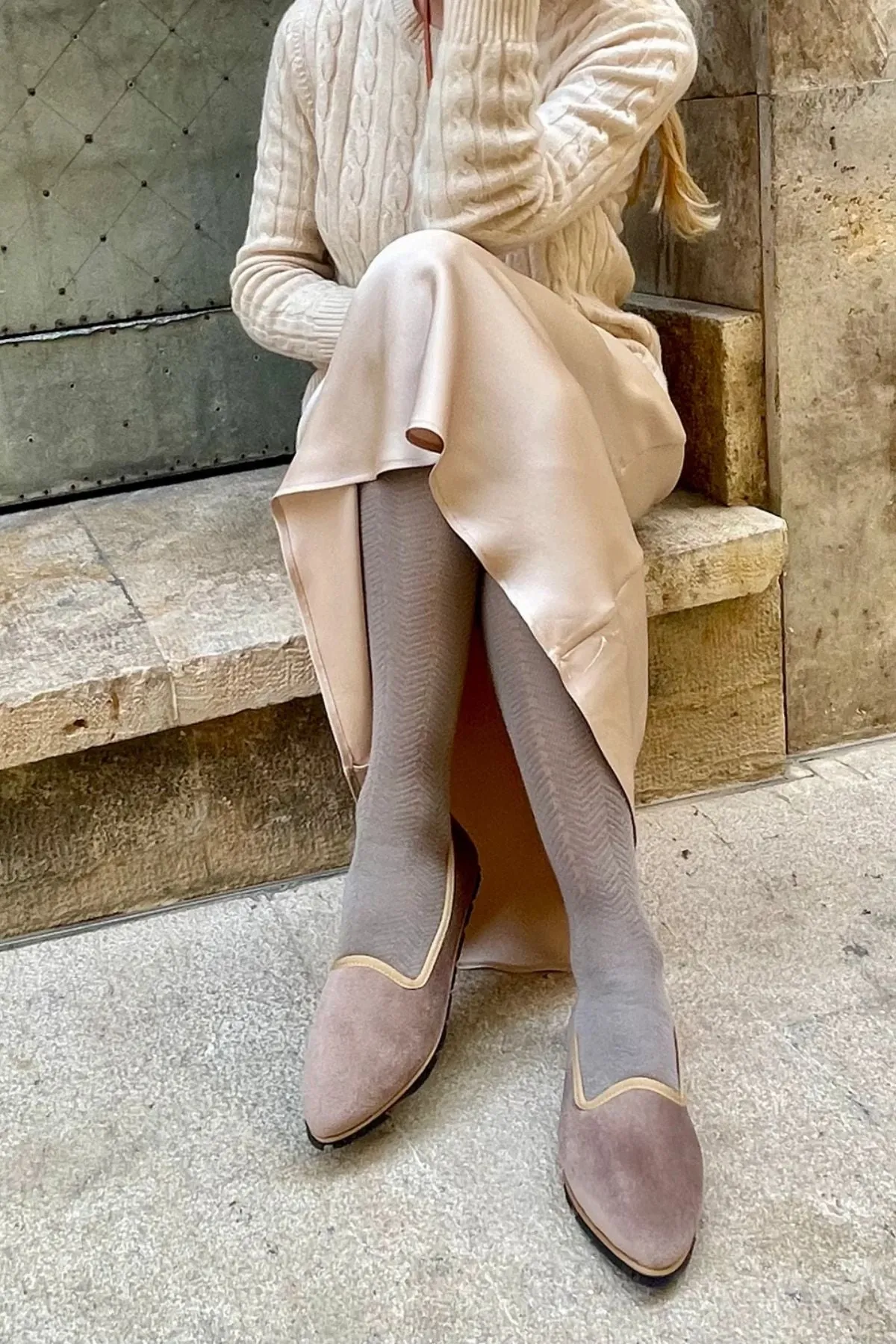 Slippers Terciopelo Beige