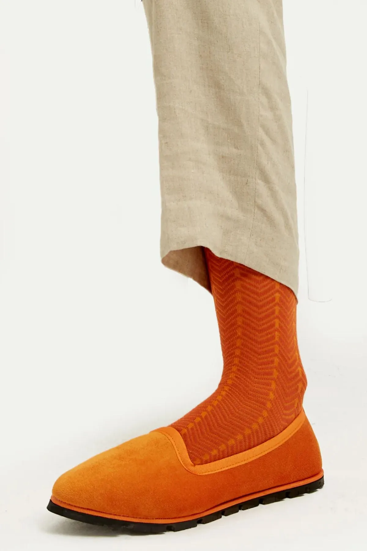 Slippers Terciopelo Naranja