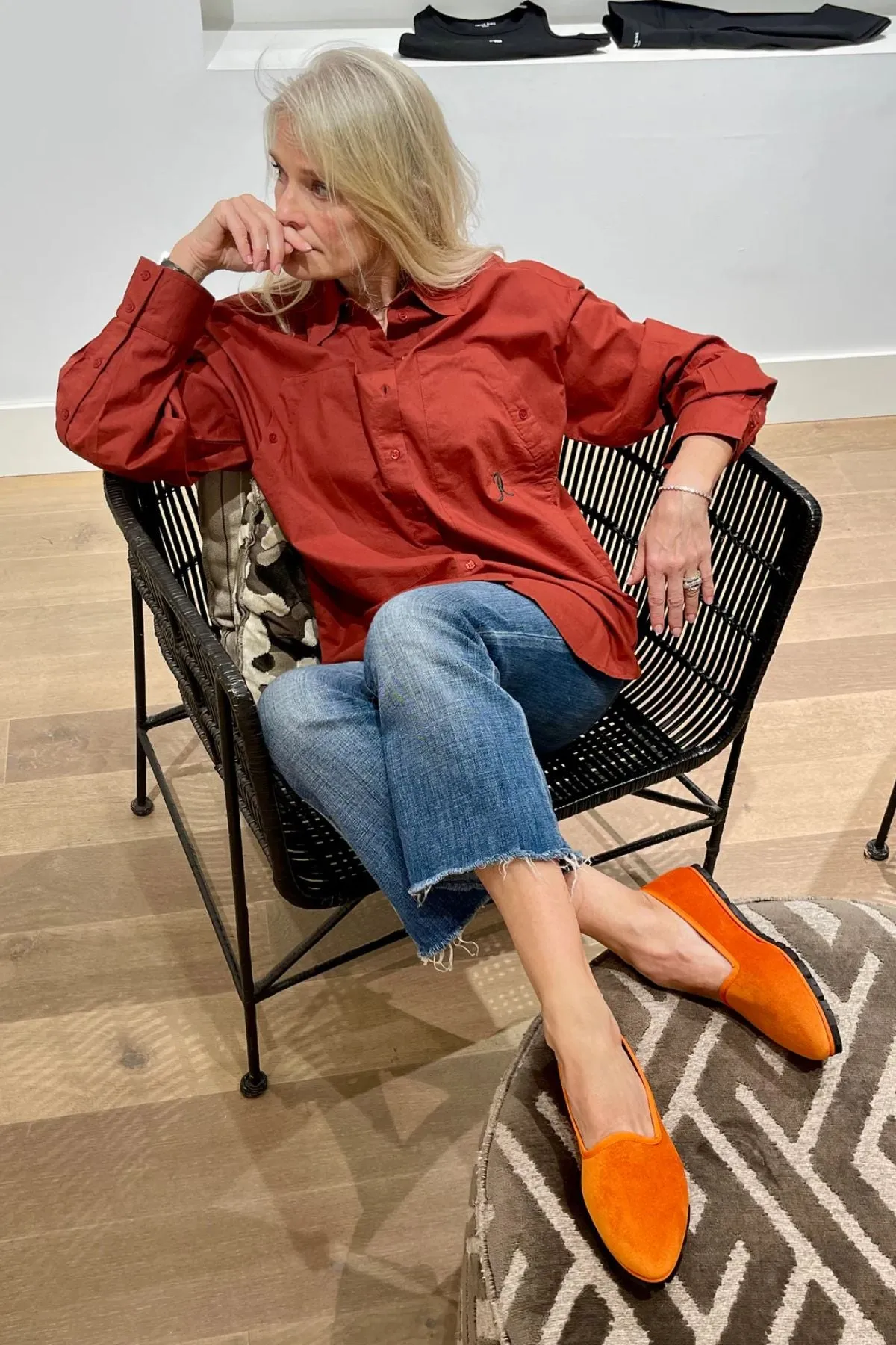 Slippers Terciopelo Naranja