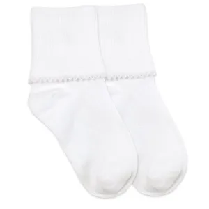 Smooth Toe Tatted Edge Turn Cuff Socks (1 Pair)