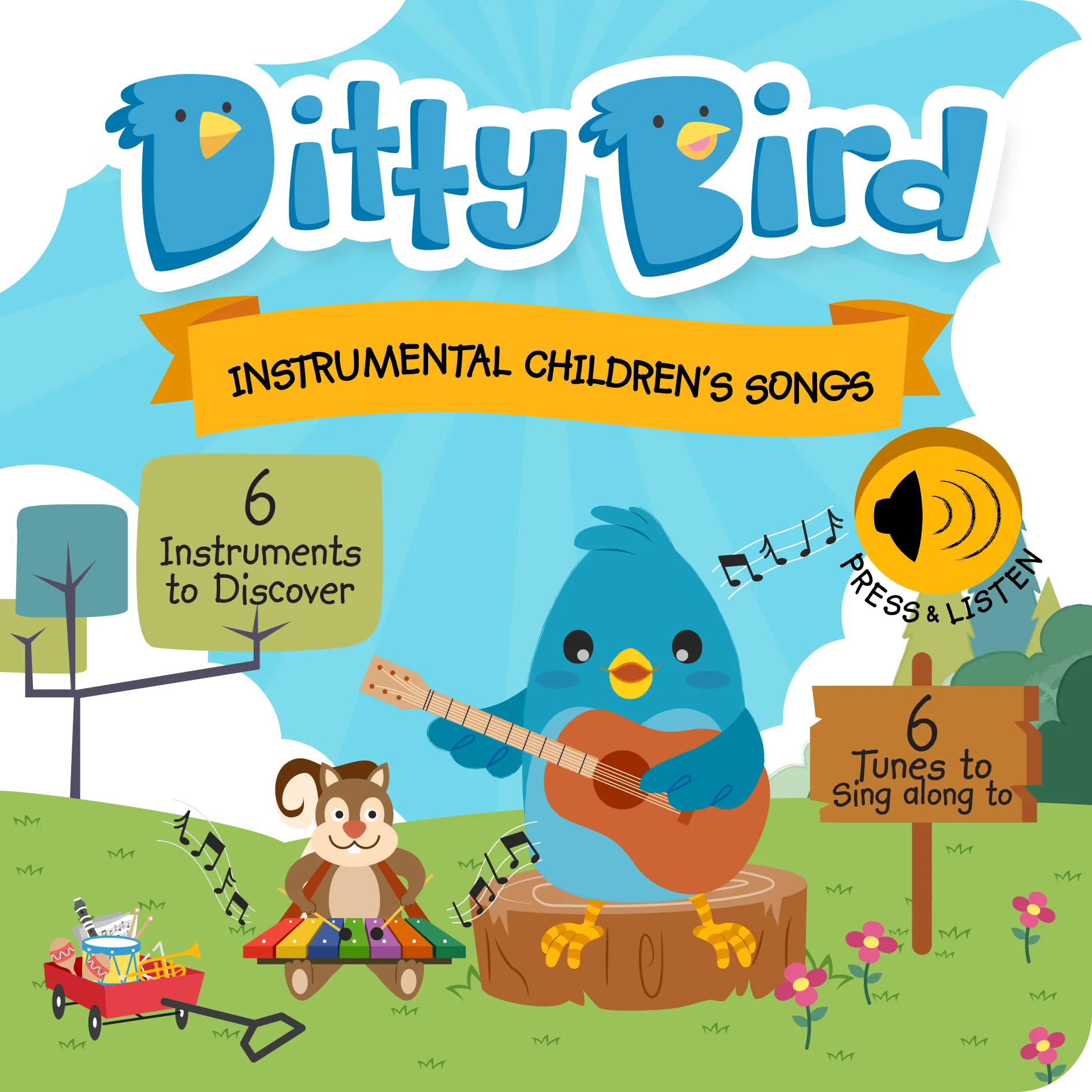 Sound Board Book - Instrumental Children's Songs - 12M 