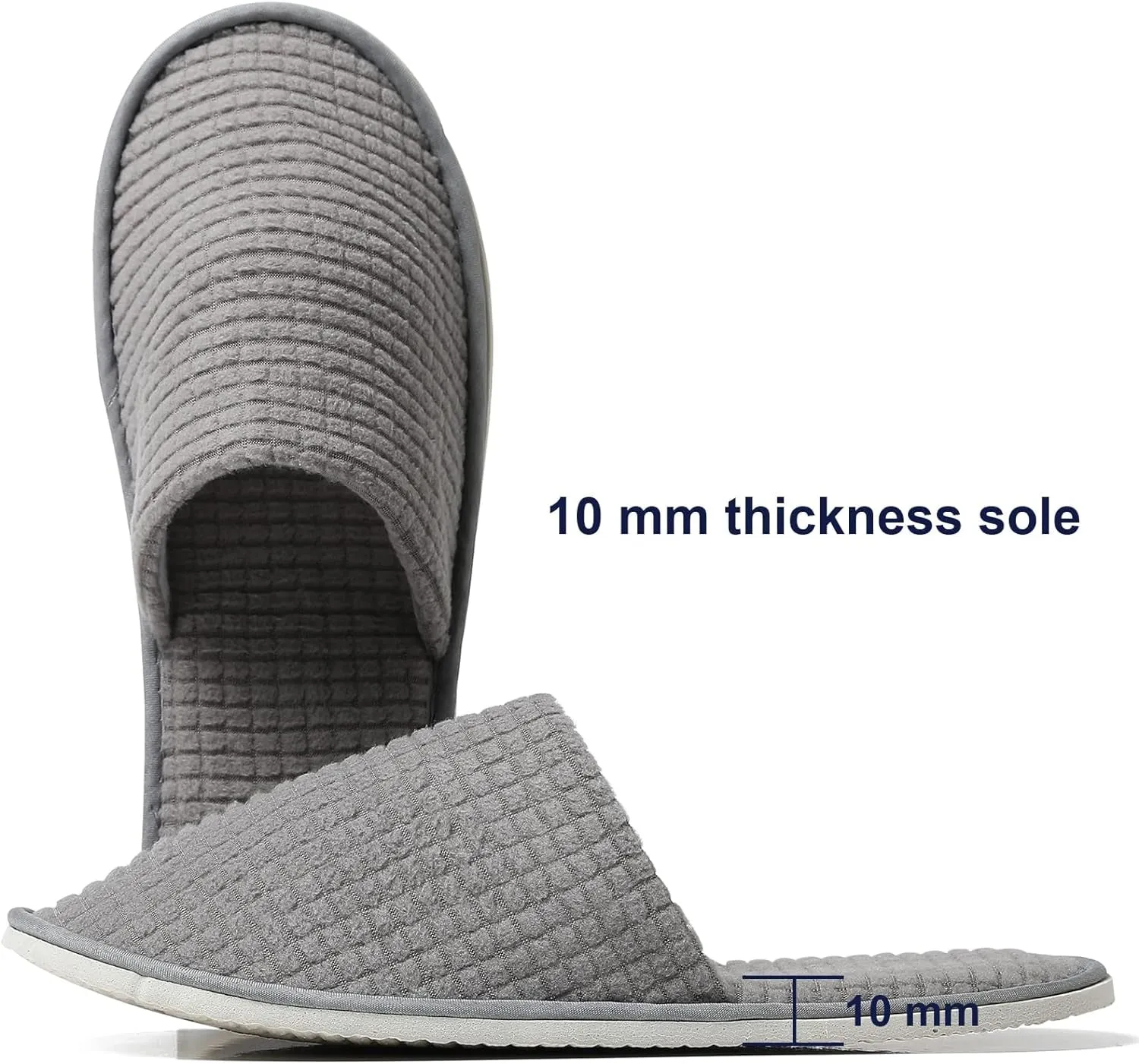 SPA Slippers, 6/12 Pairs Disposable Slippers for Guests, Soft Hotel Slippers Polar Fleece, Washable Reusable House Slippers Unisex, Bride Slippers for Wedding Party Bedroom Travel