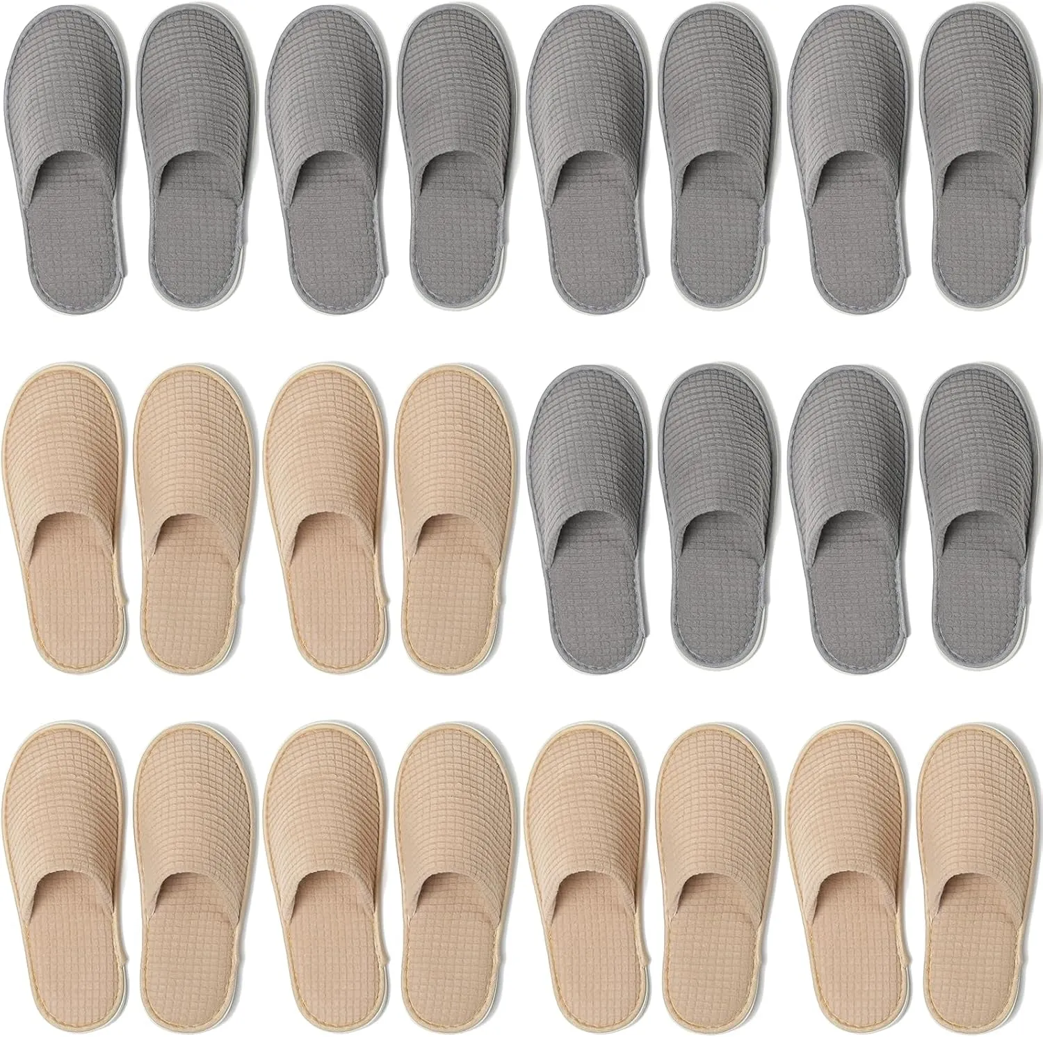 SPA Slippers, 6/12 Pairs Disposable Slippers for Guests, Soft Hotel Slippers Polar Fleece, Washable Reusable House Slippers Unisex, Bride Slippers for Wedding Party Bedroom Travel