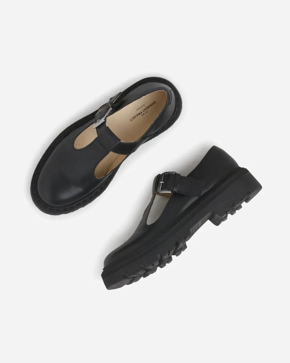 Spike Sandal - Black Leather