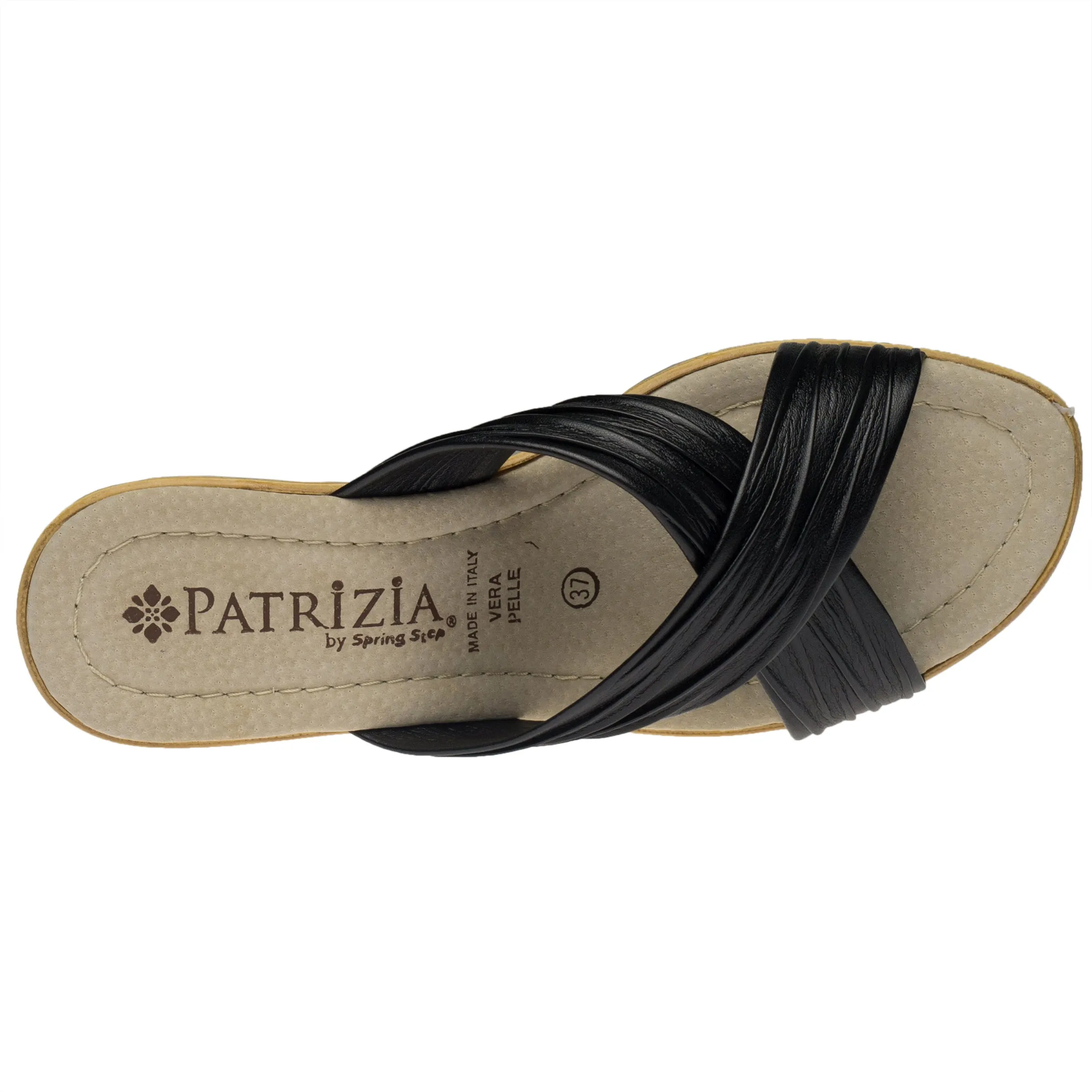 Spring Step Shoes  Patrizia Marge Slide Sandal Women’s Vegan Leather 2.25" Heel