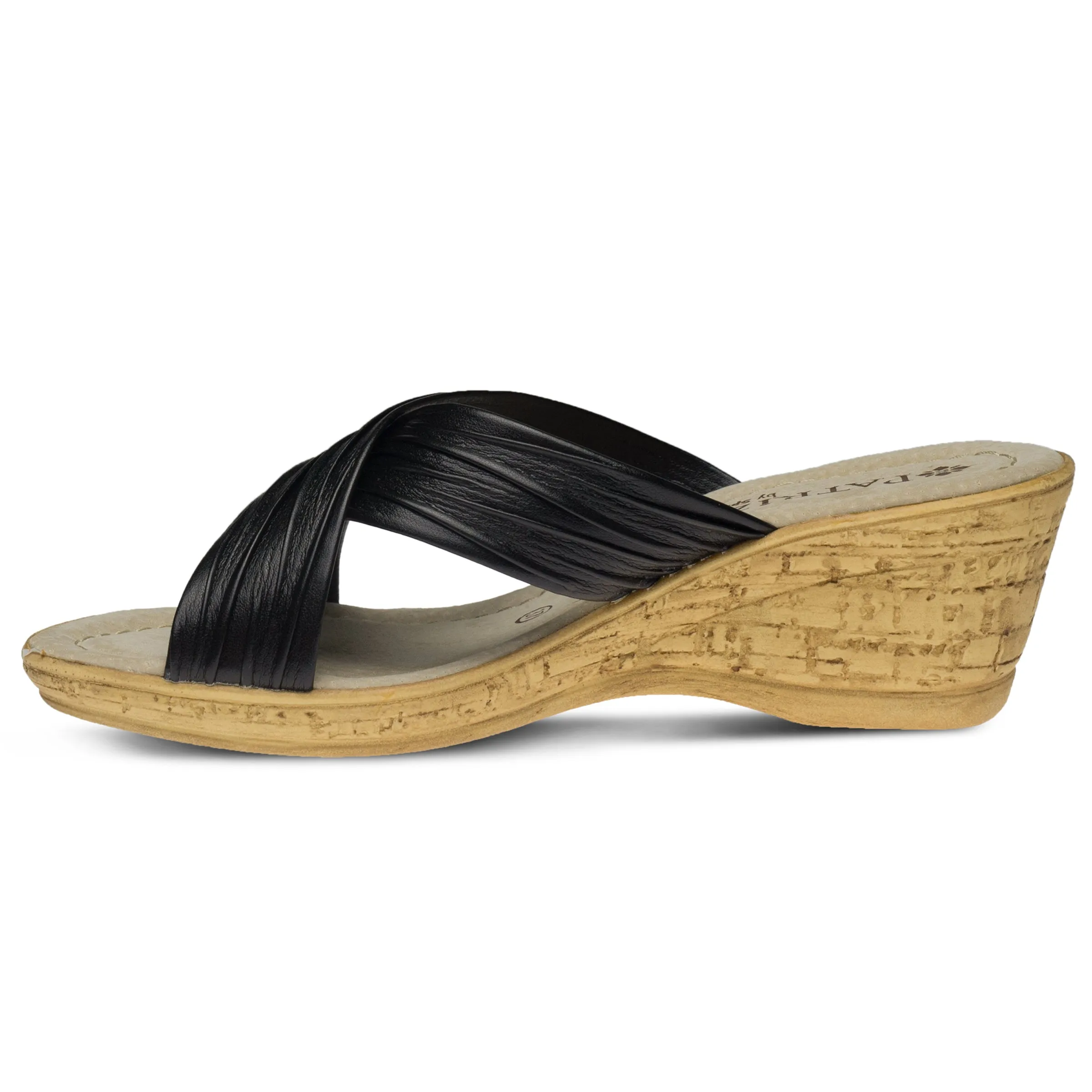 Spring Step Shoes  Patrizia Marge Slide Sandal Women’s Vegan Leather 2.25" Heel