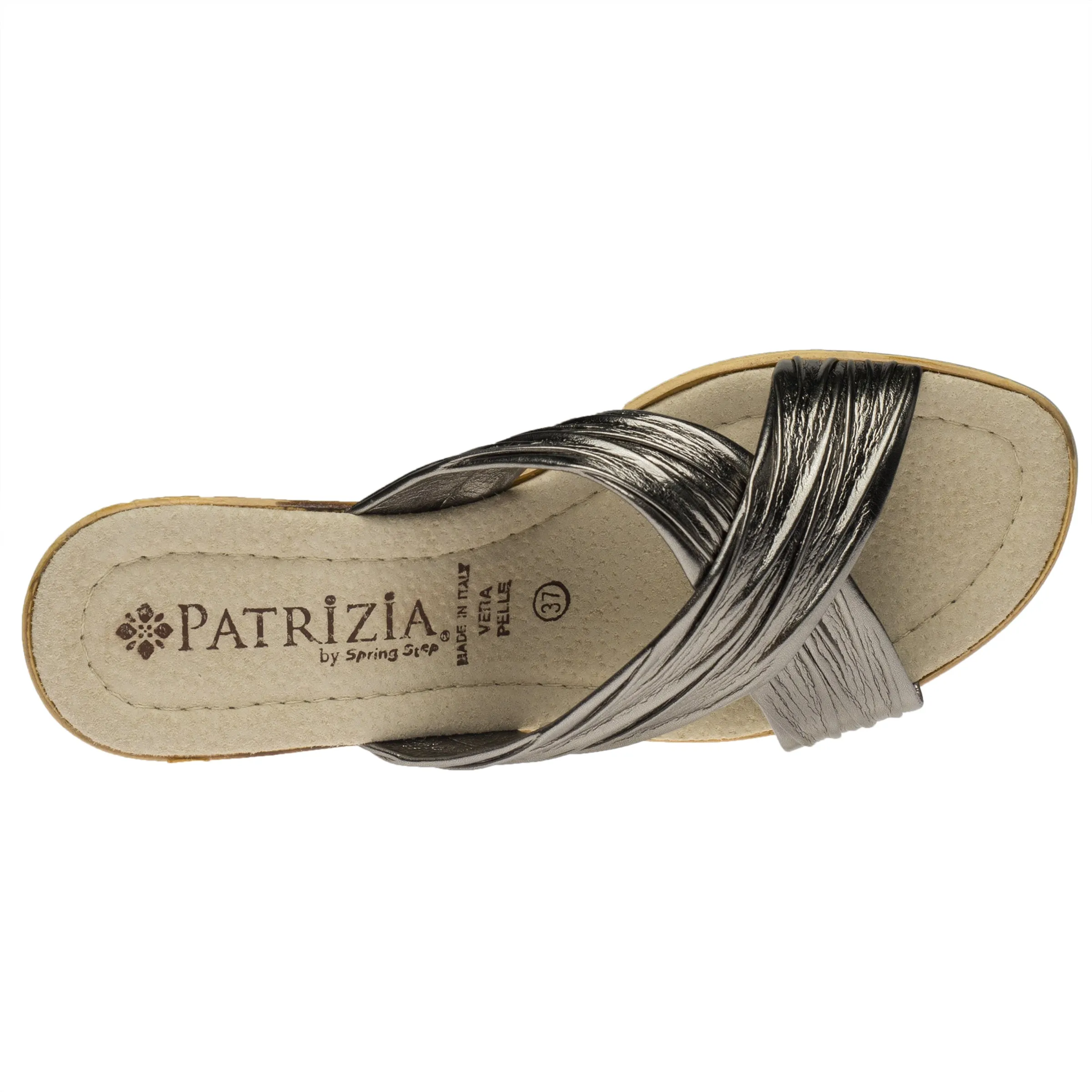 Spring Step Shoes  Patrizia Marge Slide Sandal Women’s Vegan Leather 2.25" Heel