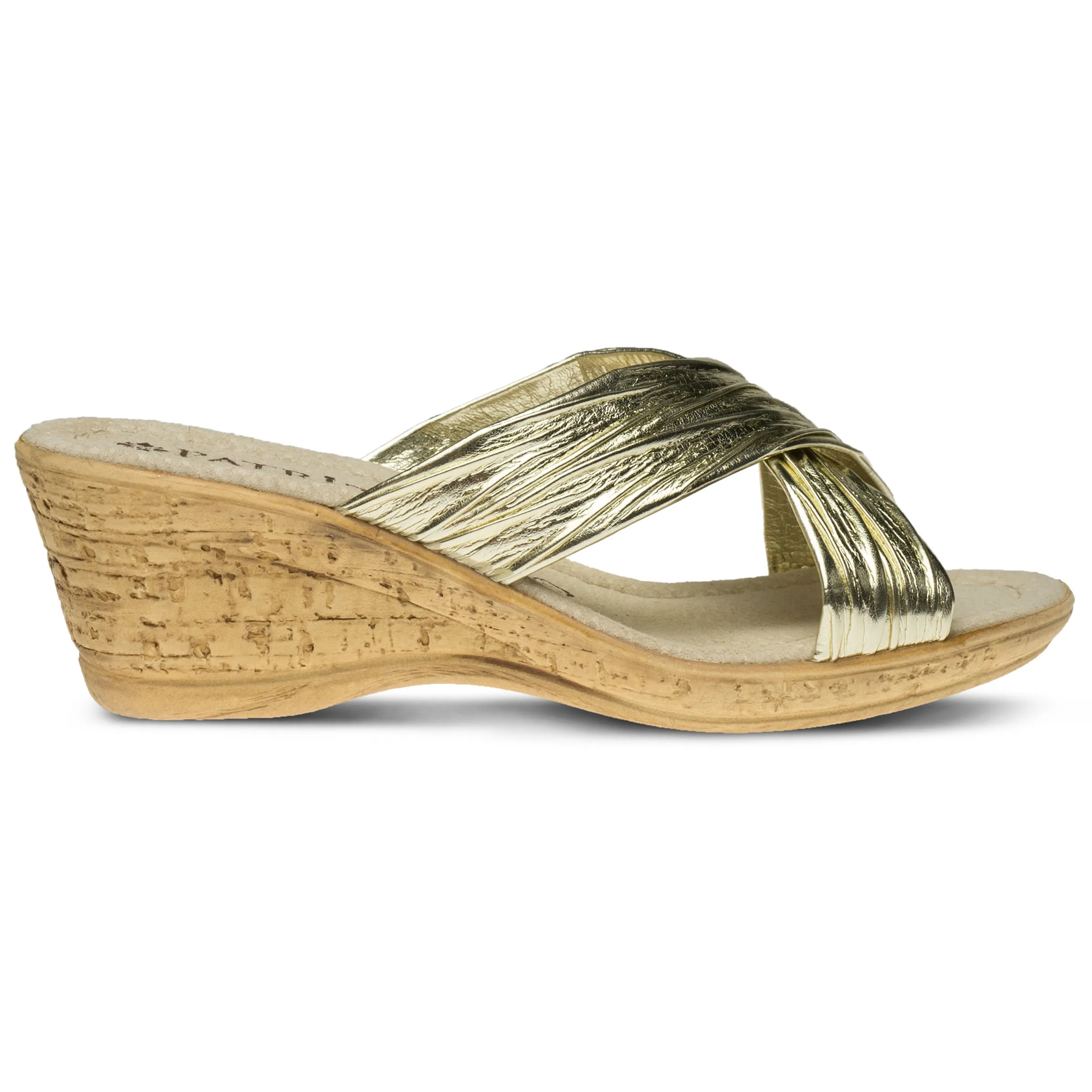 Spring Step Shoes  Patrizia Marge Slide Sandal Women’s Vegan Leather 2.25" Heel