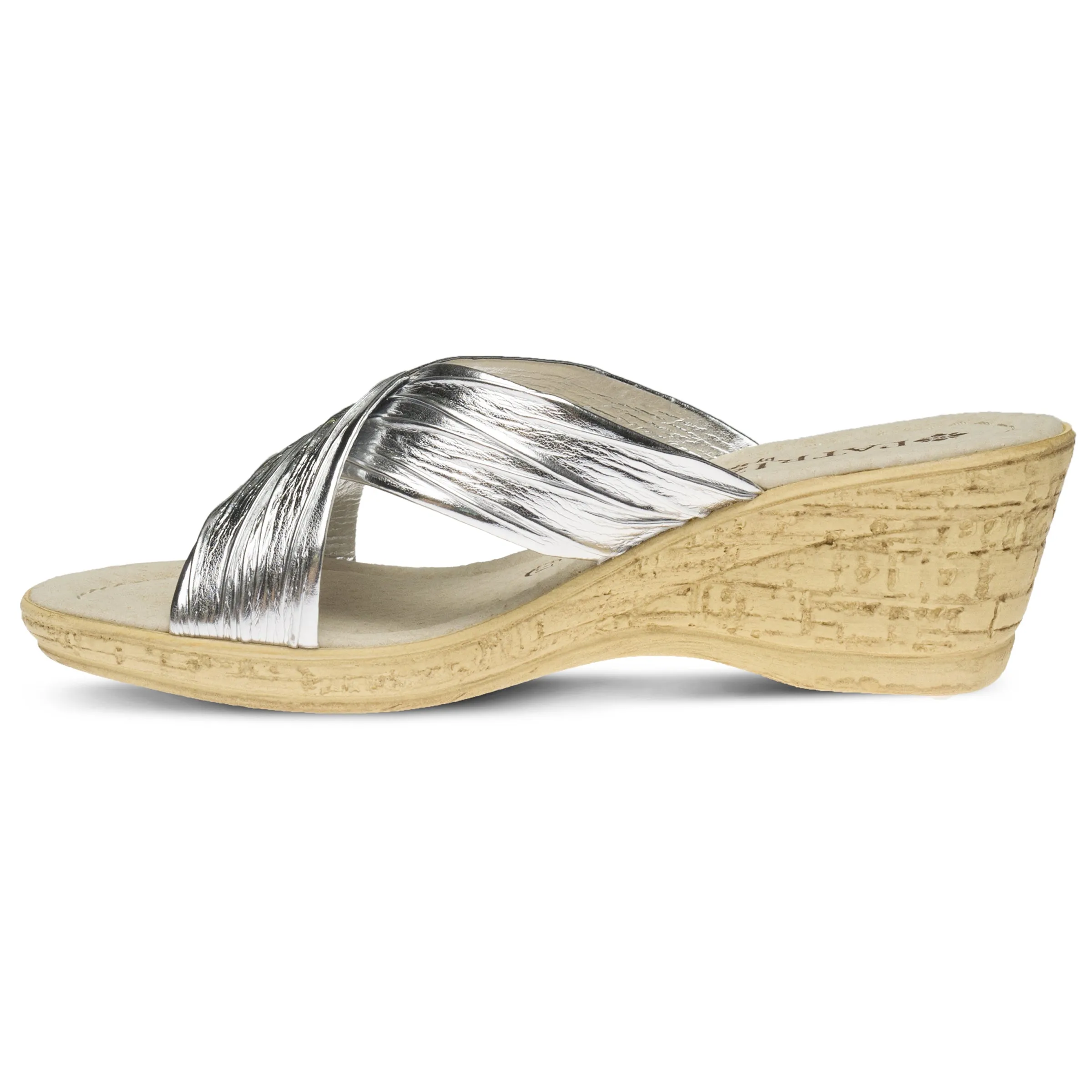 Spring Step Shoes  Patrizia Marge Slide Sandal Women’s Vegan Leather 2.25" Heel