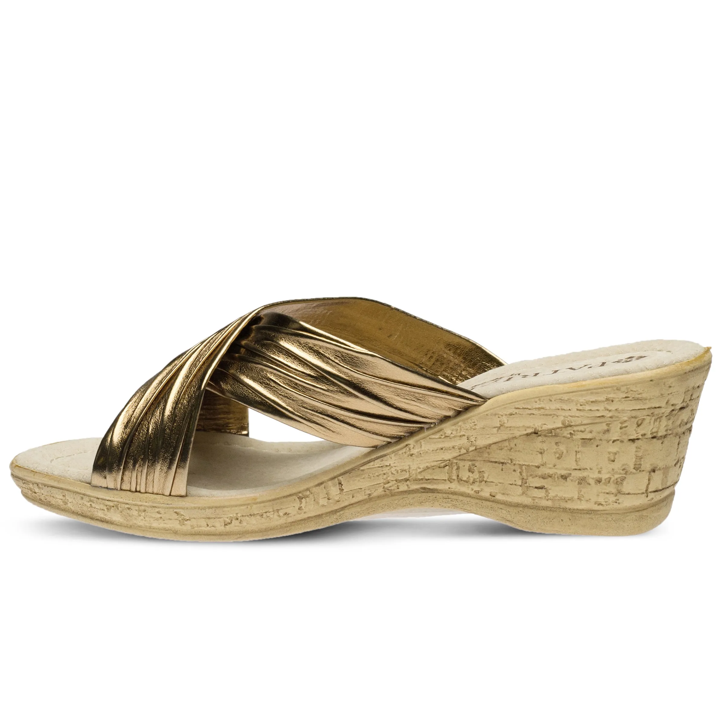 Spring Step Shoes  Patrizia Marge Slide Sandal Women’s Vegan Leather 2.25" Heel