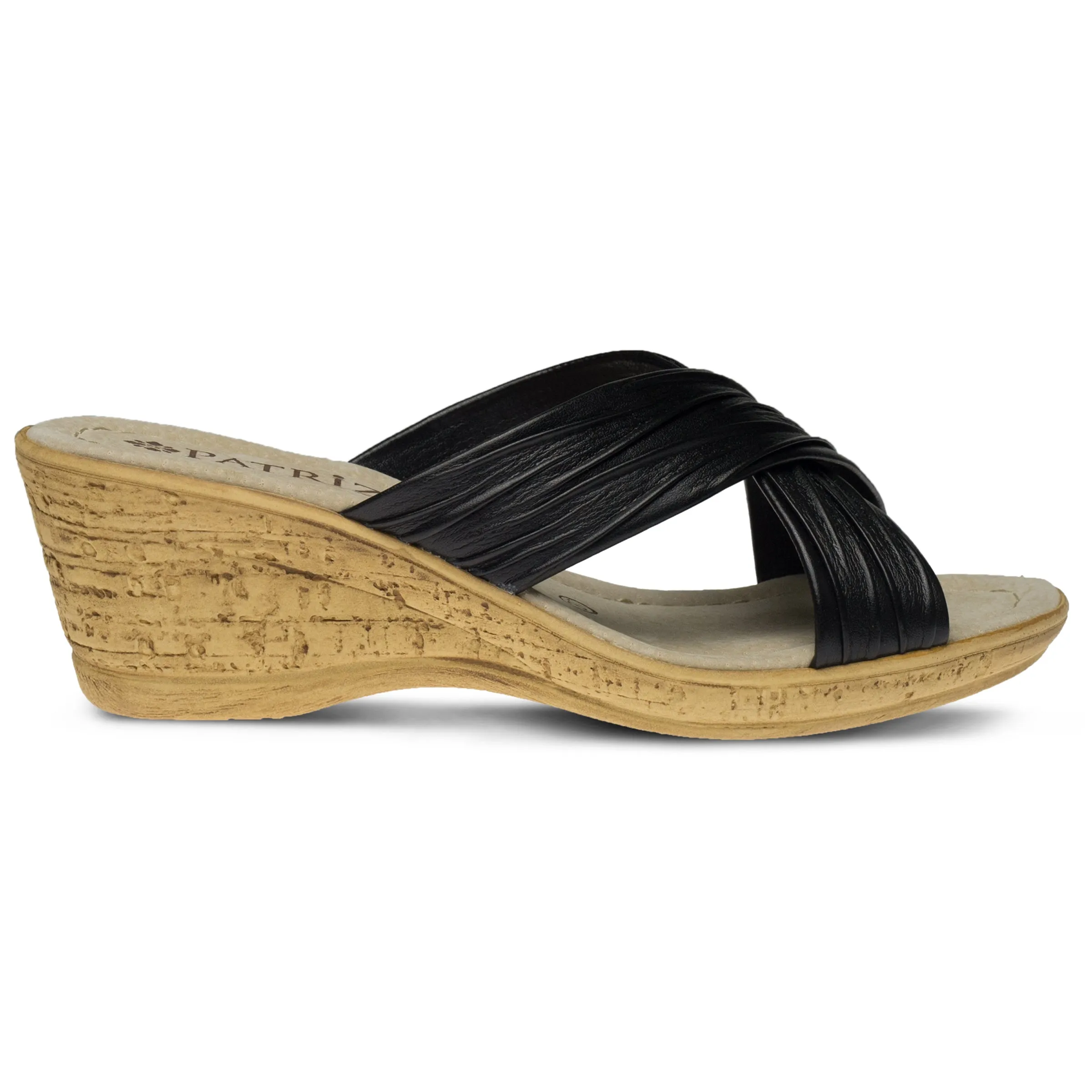 Spring Step Shoes  Patrizia Marge Slide Sandal Women’s Vegan Leather 2.25" Heel