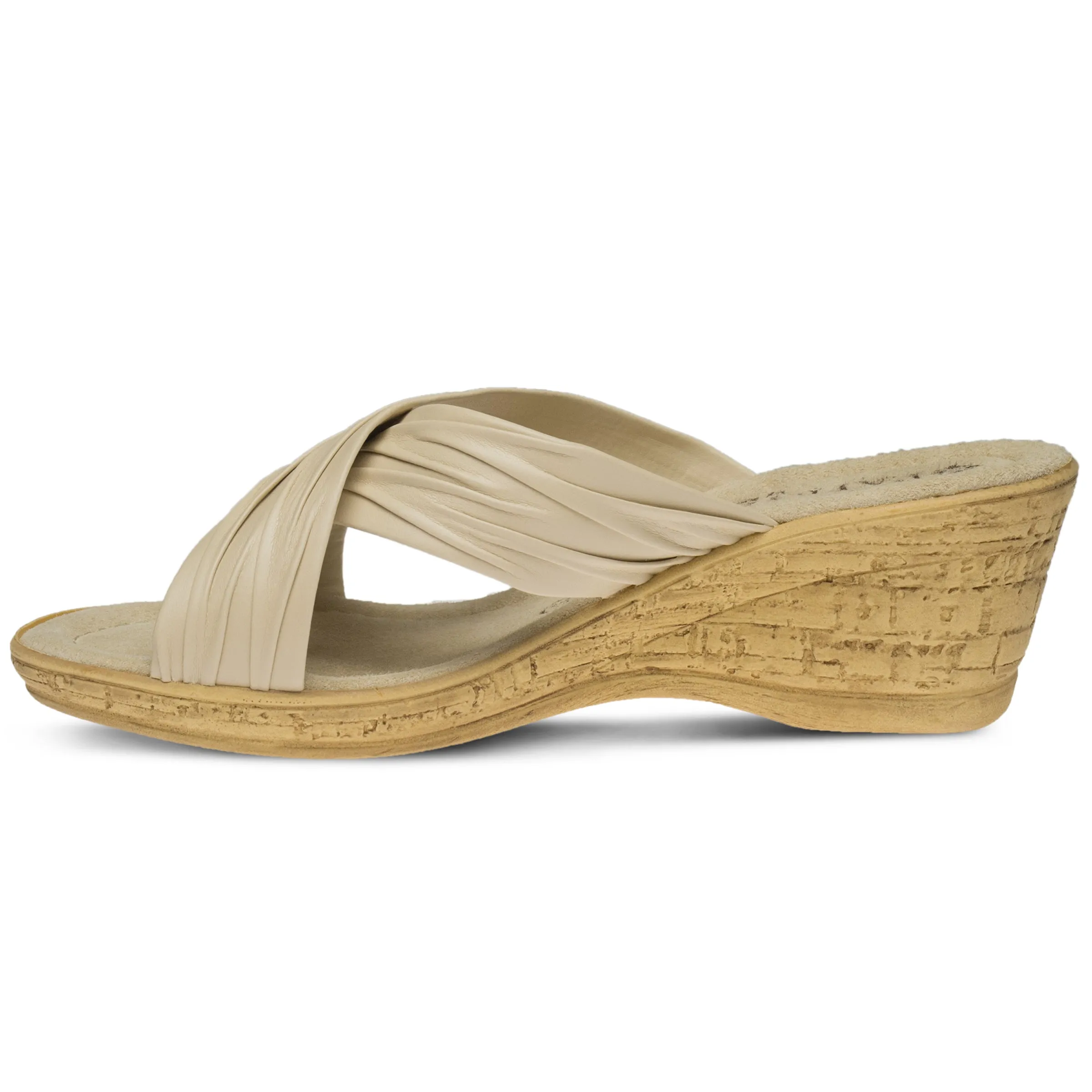 Spring Step Shoes  Patrizia Marge Slide Sandal Women’s Vegan Leather 2.25" Heel