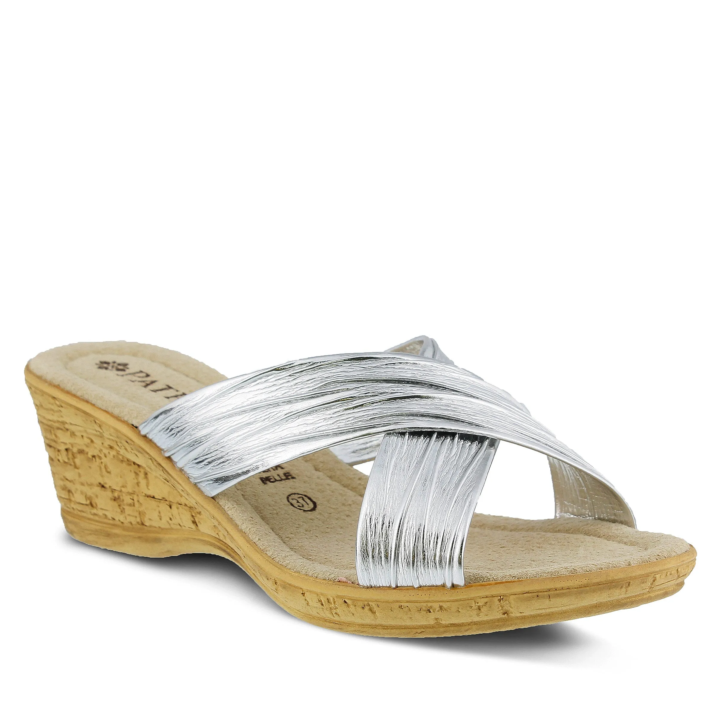 Spring Step Shoes  Patrizia Marge Slide Sandal Women’s Vegan Leather 2.25" Heel