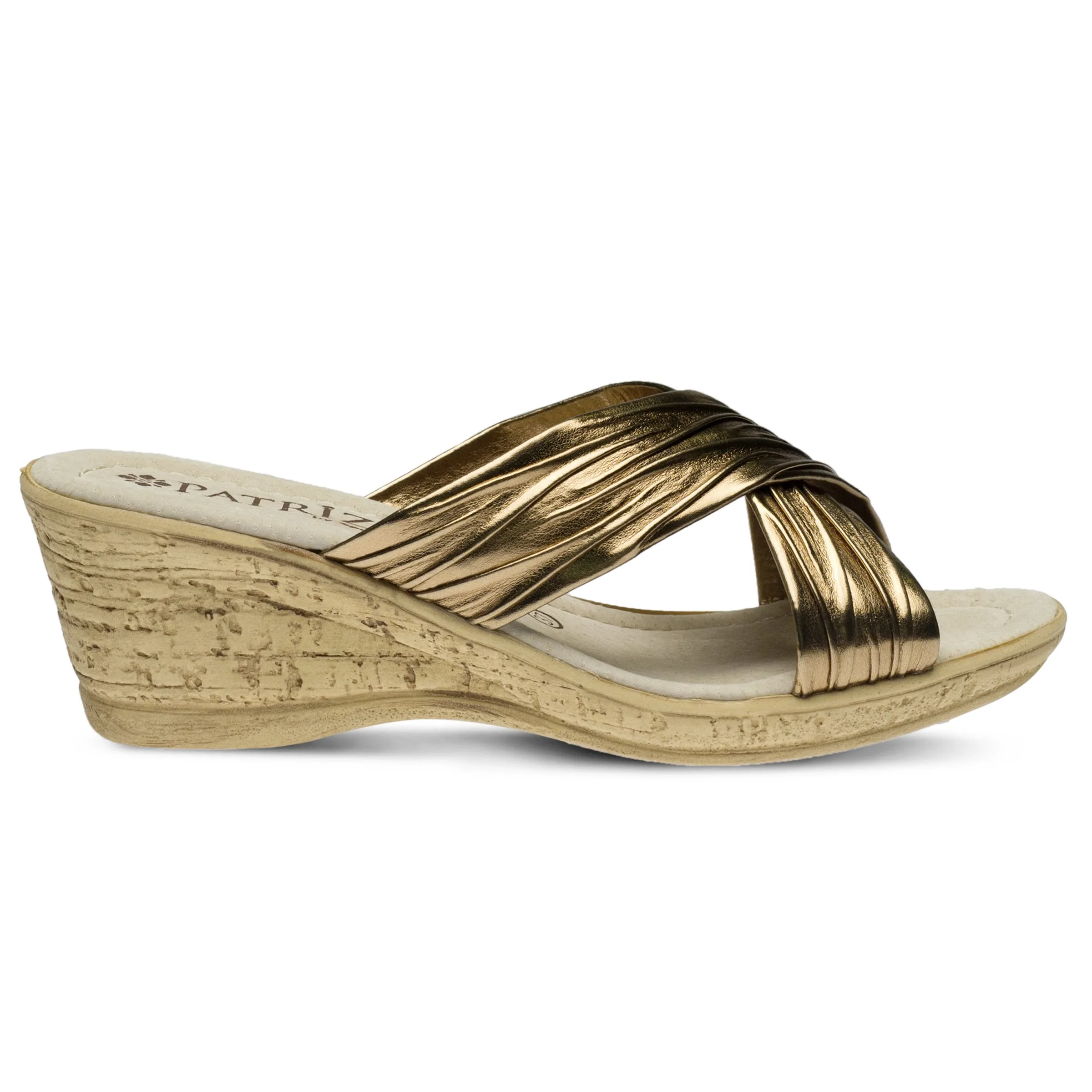 Spring Step Shoes  Patrizia Marge Slide Sandal Women’s Vegan Leather 2.25" Heel