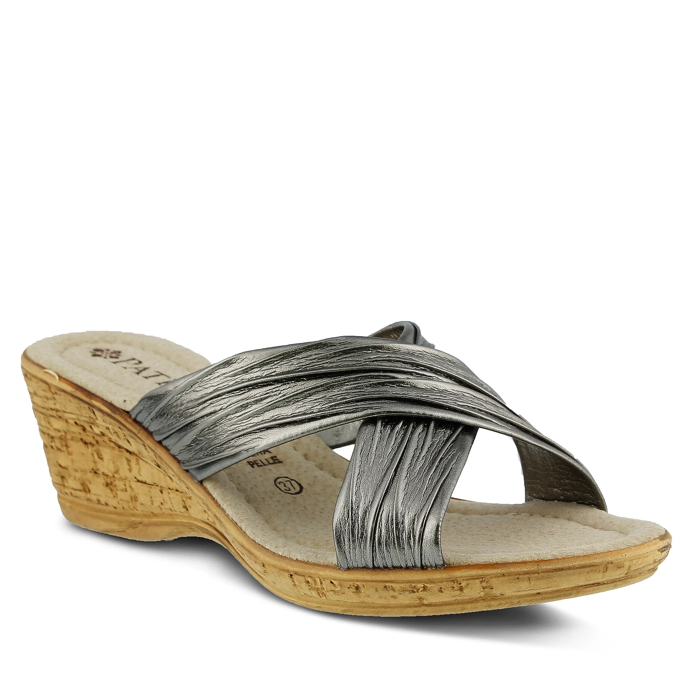 Spring Step Shoes  Patrizia Marge Slide Sandal Women’s Vegan Leather 2.25" Heel