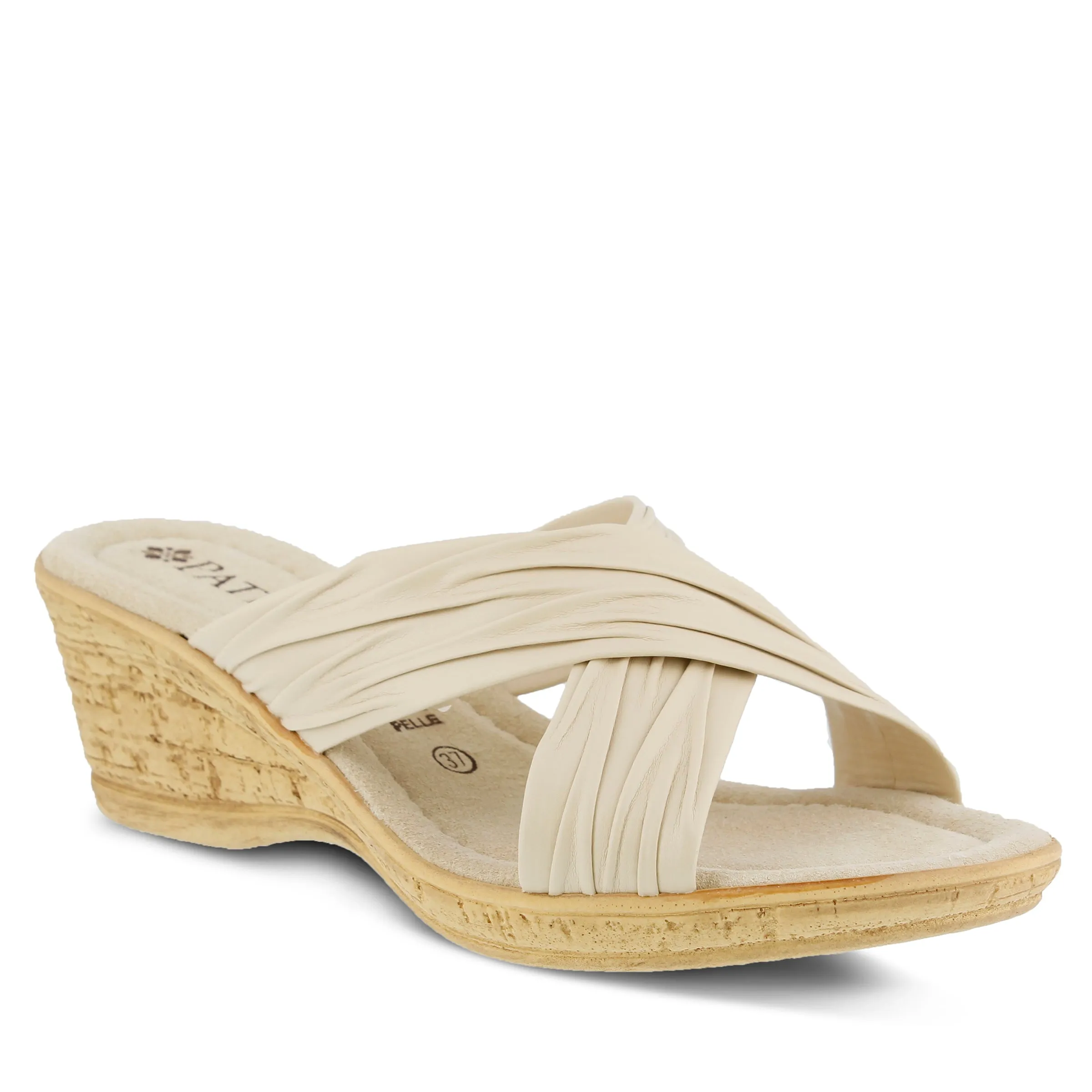 Spring Step Shoes  Patrizia Marge Slide Sandal Women’s Vegan Leather 2.25" Heel