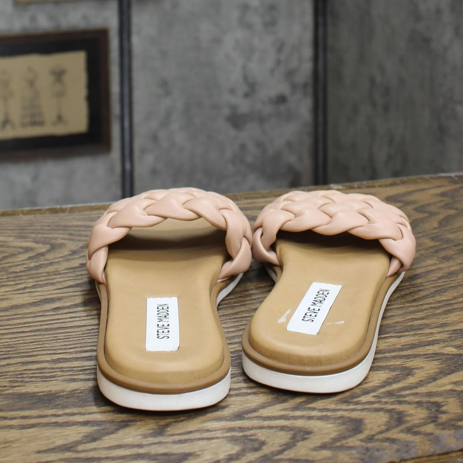 Steve Madden Women's Paislee Flat Sandal PAIS01S1 Blush Pink 7M