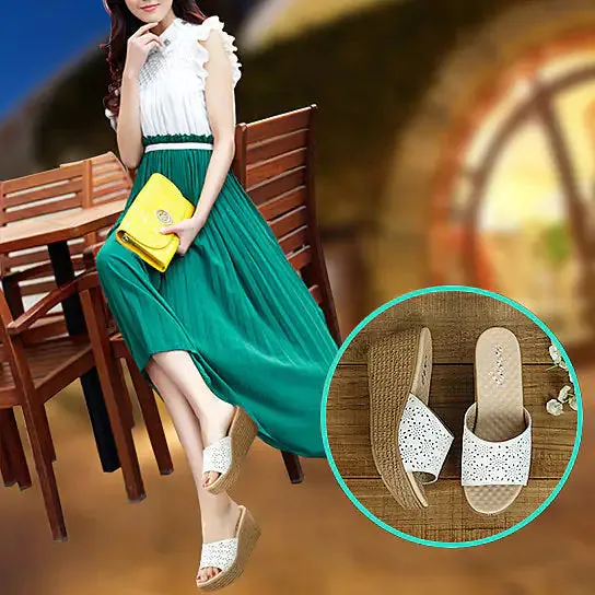 Stylish  Zinnia Wedges: Trendy Womens Floral Sandals for Garden Parties