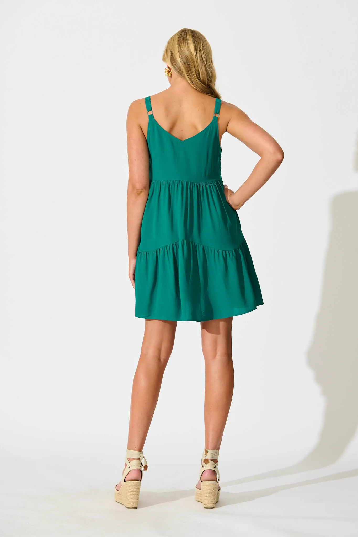 Teal Flowy Dress