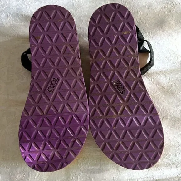 Teva Flatform Universal Rainbow Pride Platform Sandals Womens Size 9