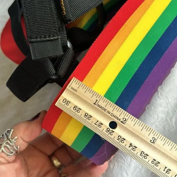 Teva Flatform Universal Rainbow Pride Platform Sandals Womens Size 9
