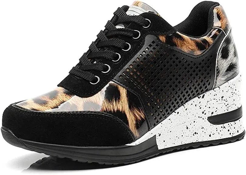 Trendy high heel and wedge sneakers for women