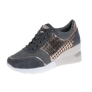 Trendy high heel and wedge sneakers for women