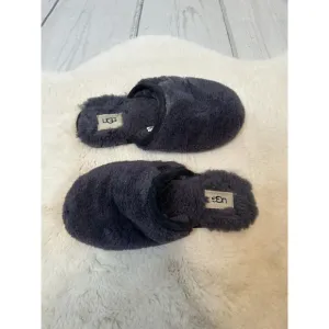 UGG Australia Womens Fluffette Mule Slipper Gray Wool Slip On Flat 9  EUR 40 EUC