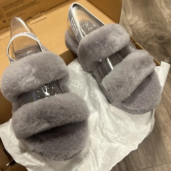 🔥🔥UGG Oh Yeah Genuine Shearling Slingback Slipper