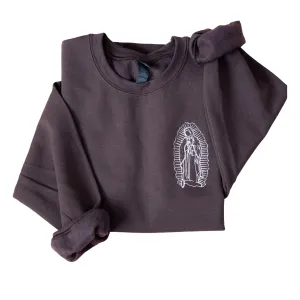 Virgin Mary Embroidered Sweatshirt