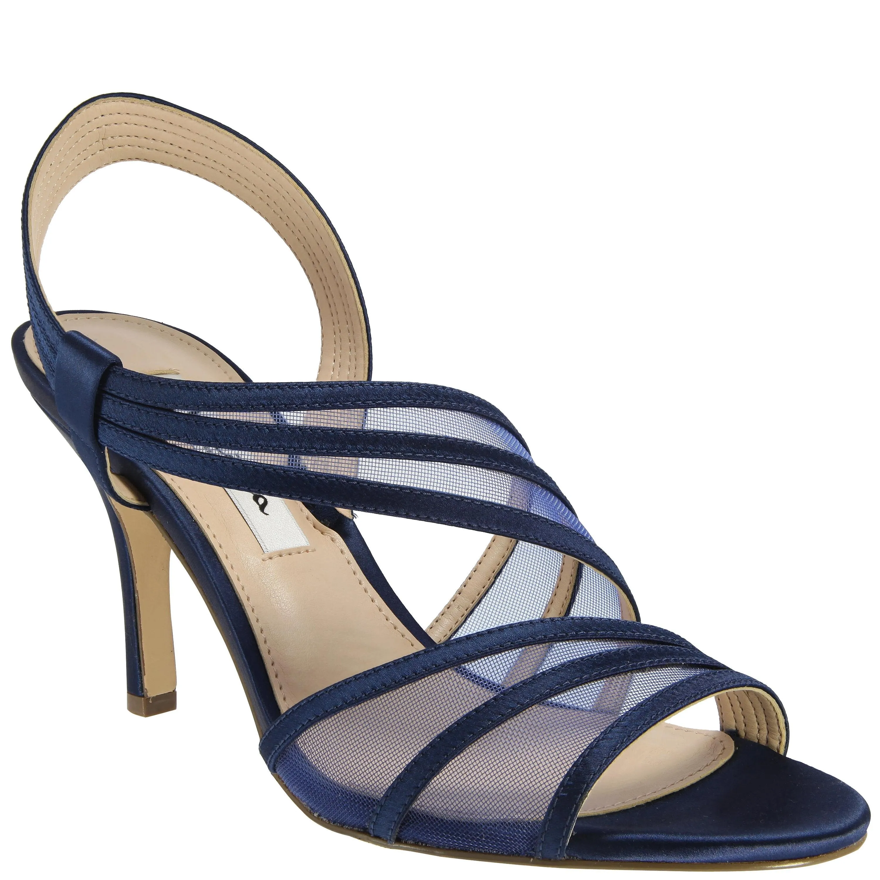 VITALIA-NAVY CRYSTAL SATIN