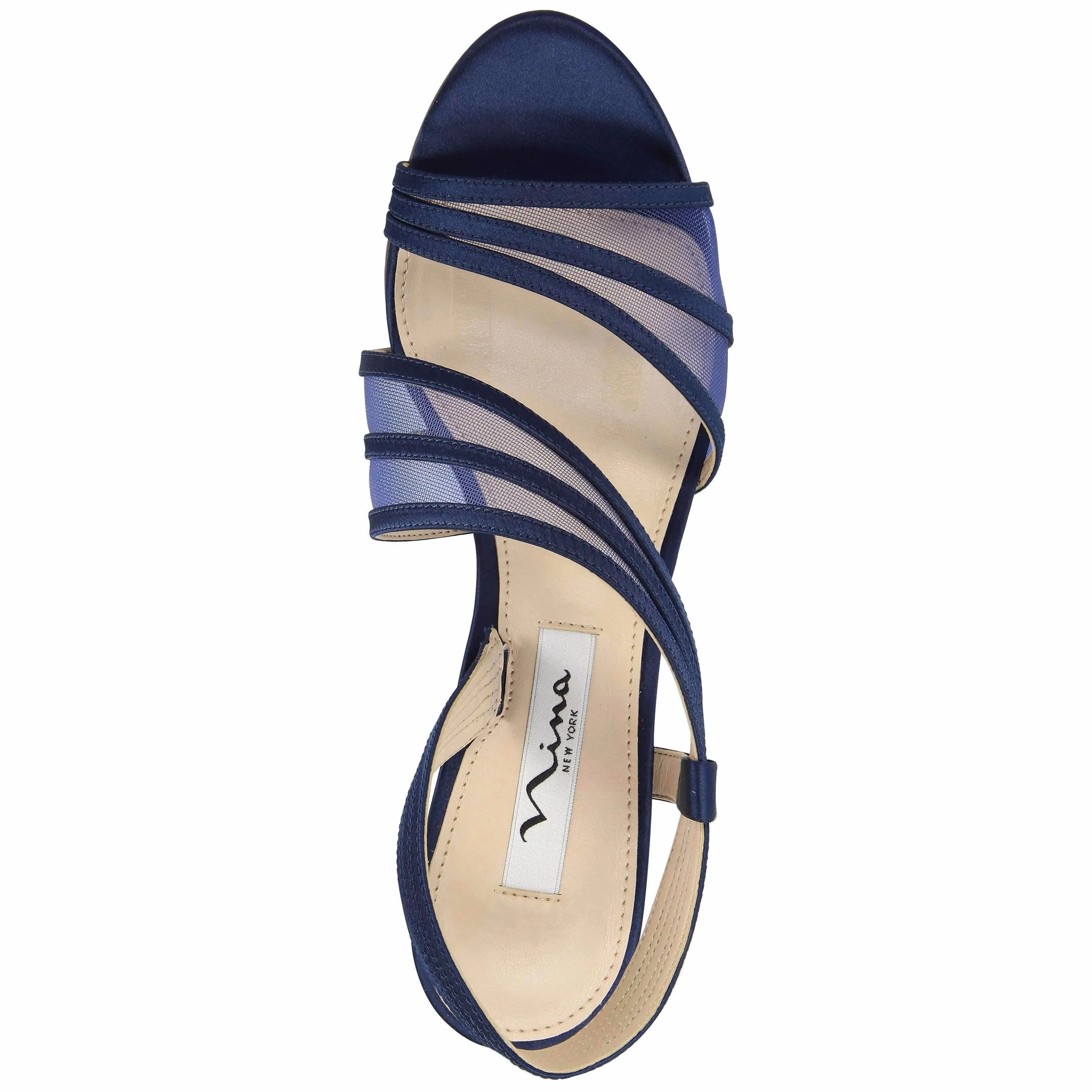 VITALIA-NAVY CRYSTAL SATIN