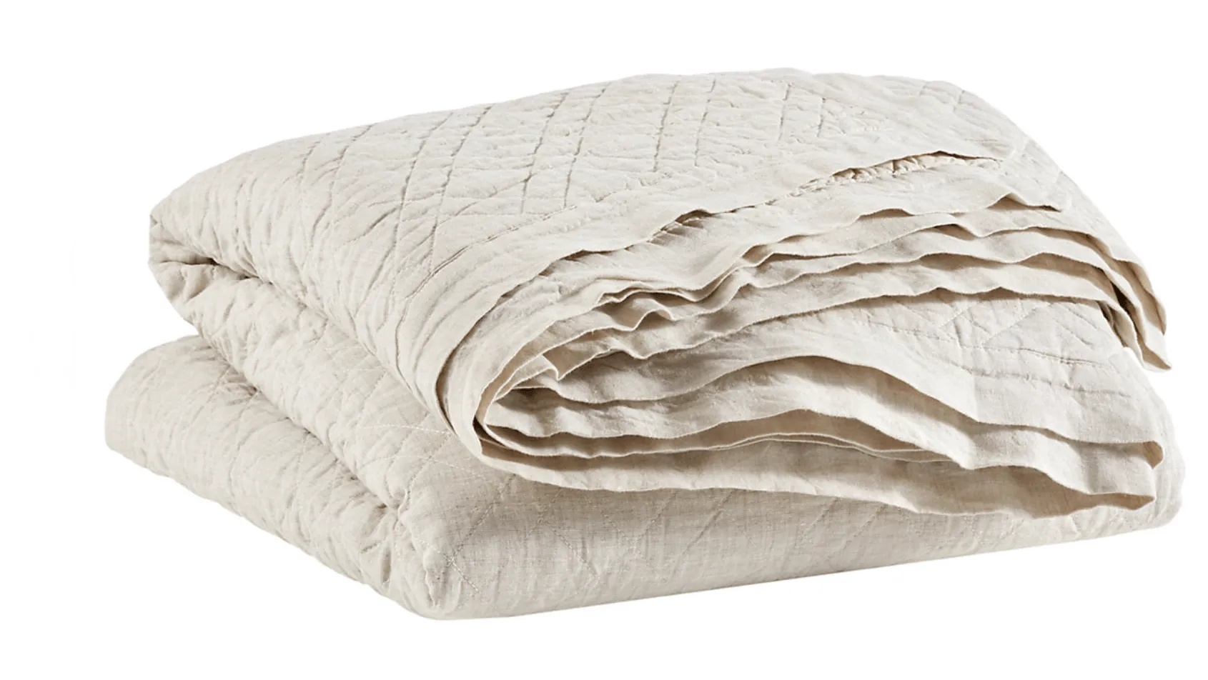 Washed Linen Quilt - Natural