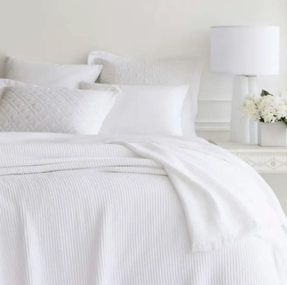 Washed Linen Sham - White
