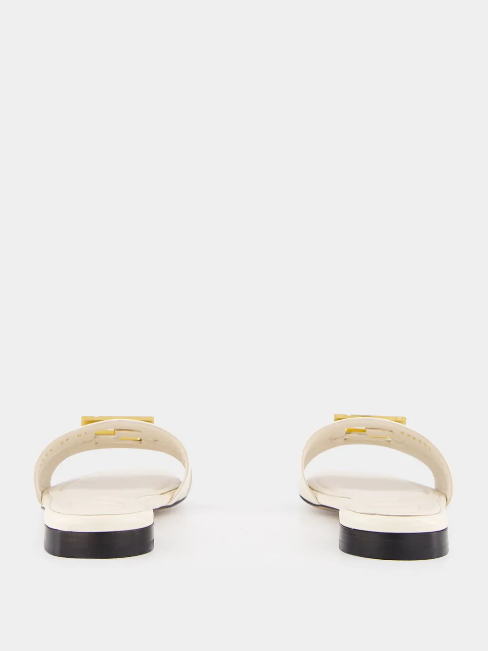 White Leather FFold Sandals