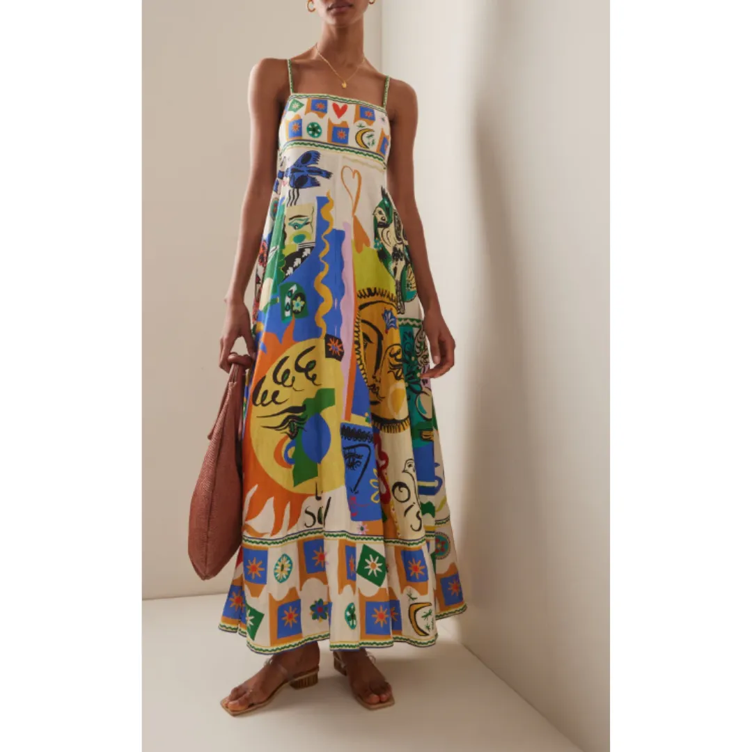 Women's Graphic Summer Beach Dress | Maxi