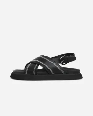 Yodi Stitched - Black Leather