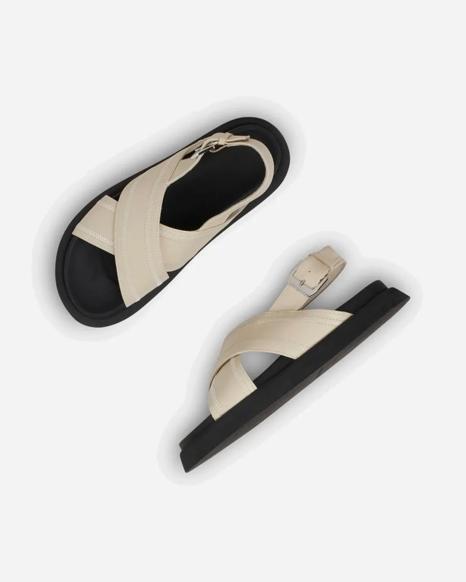 Yodi Stitched - Off White Leather