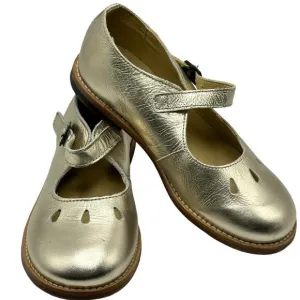 Young Soles June Gold Mary Janes Size 33 US 2